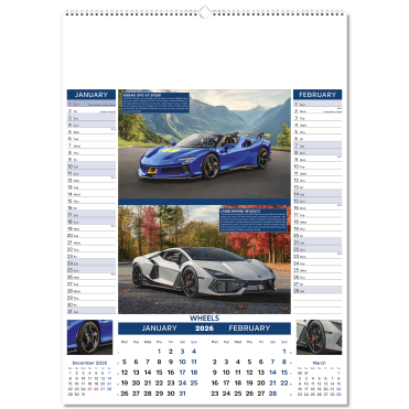 Wheels Wall Calendar