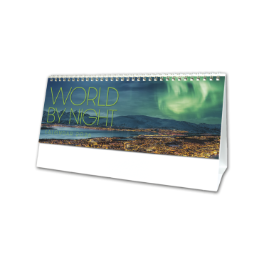 World by Night Desk Calendar